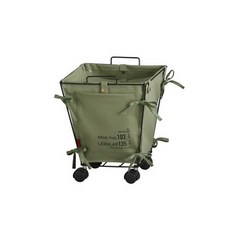 Abite 大口袋移動式置物籃 LU-903-KH, 1個, 卡其色