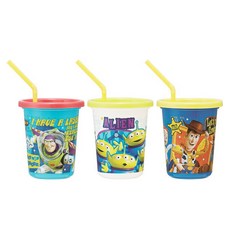 Skater 玩具總動員吸管水杯 3入, 混色, 320ml