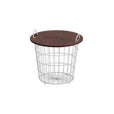 Habiter 圓形鋼絲購物籃 ZR-501-IV, 象牙白, 1個