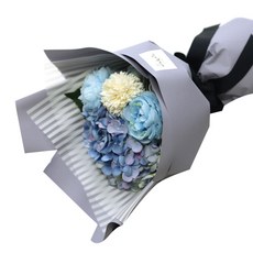 Garden in the City 人造繡球球花束, 藍色