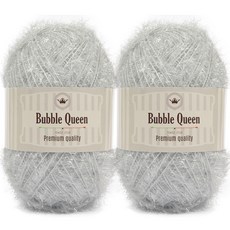 브랜드얀 버블퀸 수세미실, 08베이비그레이, 2개