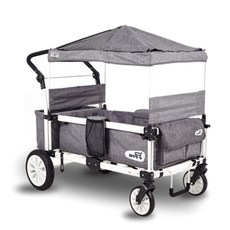 시크포베이비 위고웨건 플러스 화이트프레임 멜란지그레이 EVA타이어 + 방풍커버 멜란지그레이, 혼합 색상