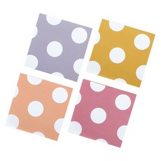 TOCTOC 大圓點便條紙4件組, lightsalmon, orange, lightgreen, mint, 1套