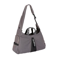 wegono 2way 寬幅單肩包雙肩包, 灰棕色