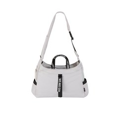 wegono 2way 寬幅單肩包雙肩包, 純灰色