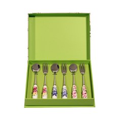 하이드로마 커트러리 6p 세트, 1세트, 티스푼 3p + 티포크 3p