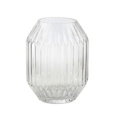 Samho Glass 百褶透明玻璃花瓶 SHD367, 單一顏色