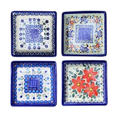 VENA 波蘭系列方形盤子 4p, 混色, 1套