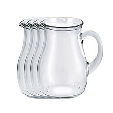 Borgonovo 玻璃水壺 4入, 透明, 1L