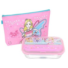 珠珠的秘密不鏽鋼餐盤便當盒組 PM047, 混色, 便當蓋+餐盤+便當袋, 1組