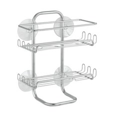 인터디자인 클래식 흡착 샤워 선반, 실버, 1개