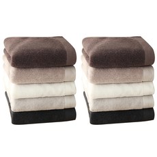 棉質毛巾 高級素色毛巾 170g 30支捻紗, 顏色隨機混合, 10個