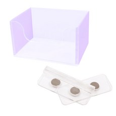 AOLO 寵物粉彩壓克力方形便盆 + 便盆固定用磁鐵, 紫色, 1套