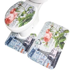 지이피 일러스트 욕실매트 3종세트, B, 1세트