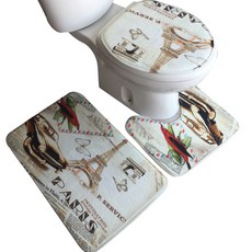 지이피 일러스트 욕실매트 3종세트, D, 1세트