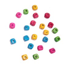 東成紙工社 木紋大理石字母珠 DIY材料 516(子音) 10mm, 1套, 混合顏色