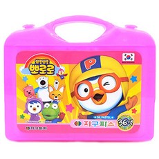 지구화학 뽀로로 크레파스 핑크, 36색, 1개