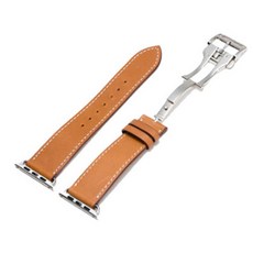 코테씨엘 애플워치 3/4/5 원터치 버클 시계줄 밴드 (38/40mm 호환 가능), 브라운, 1개