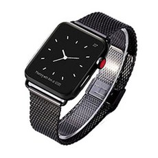 COTEetCl Apple Watch 3/4/5/6/SE 金屬磁吸錶帶 (相容42/44mm), 槍黑色, 1個