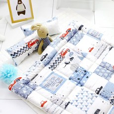 유아동 순면 차렵3종세트, 드림카 블루