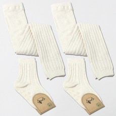 박군 유아동용 골지 무발 팬티 타이즈 양말 2켤레 세트