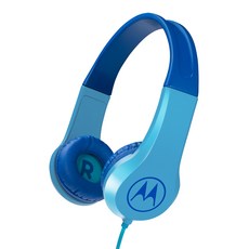 MOTOROLA Squad Kids 200 有線兒童耳機, 藍色, JY-M273