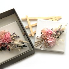 도시정원 프리저브드캔버스 액자꽃다발, 핑크