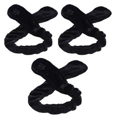 GEP淋浴髮帶, 黑色的, 3片