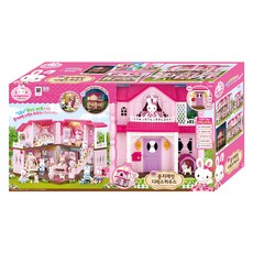 원앤원 콩지래빗 디럭스 하우스 인형집, 혼합 색상, 1개