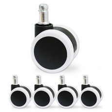 링 우레탄 사무용 의자 바퀴 캐스터 50mm A15R11W 5p 세트, 화이트, 1개