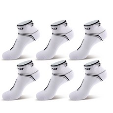 xpd 男士雙層雙重腳踝運動襪 6雙入, 黑色, 6個