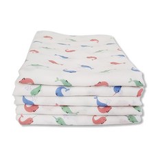 THEMOTHER 方形布尿墊 L號, 鯨魚款, 5入