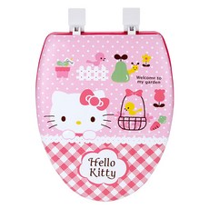HELLO KITTY 秘密花園軟馬桶蓋大O型, 混色, 1個