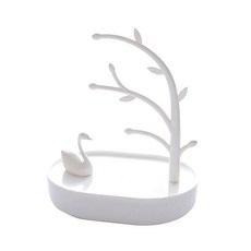 天鵝湖多功能收納飾品收納小物, 1個, 白色