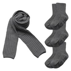wesocks&papamom 孩童加厚羅紋內搭褲+羅紋中筒襪 3雙