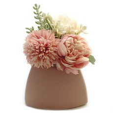 都市庭園人造花 粉彩中心擺飾, 粉紅色, 1個