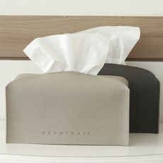 decotonik 皮革紙巾套 木炭灰+暖灰色, 混色