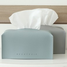 decotonik 簡約素色皮革面紙套 綠色+灰色, 混色