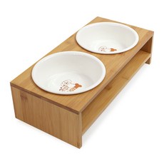 寵物木製餐具組 L號 TZ39A, 混色, 1套