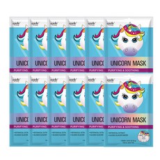 epielle 獨角獸圖案舒緩面膜, 1片, 12片