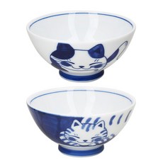 Reine 貓印花陶瓷兒童碗 2入, Dora款+Mike款, 1組