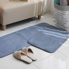 Gaongil 素色地墊+廚房地墊組, 海軍