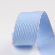 지이피 가장자리 배색 코튼 리본 45m x 10mm, 하늘색, 1개