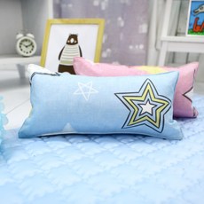 兒童用星星圖案棉枕, 藍色