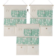 TOCTOC Fancy Deco 壁掛式儲物袋 3p, 薄荷色
