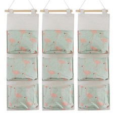 TOCTOC 花式北歐風格壁掛式儲物袋 3p, 薄荷火烈鳥