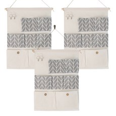 TOCTOC 花式圖案壁掛式儲物袋 3p, 灰色的