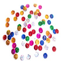 동성지공사 홀로그램 육각 대 반짝이 장식 10mm, 혼합 색상, 1개