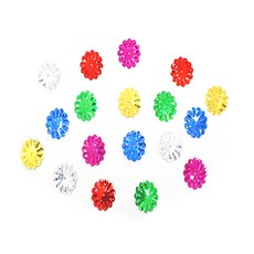 동성지공사 홀로그램 국화 반짝이 장식 23mm, 혼합 색상, 1개