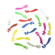 동성지공사 칼 반짝이 장식 30mm, 혼합 색상, 1개